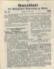 Amtsblatt der K&ouml;niglichen Regierung zu Posen. 1900.04.17 Nro.16