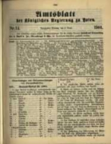 Amtsblatt der K&ouml;niglichen Regierung zu Posen. 1901.04.02 Nro.14