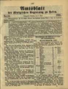 Amtsblatt der Königlichen Regierung zu Posen. 1901.04.09 Nro.15