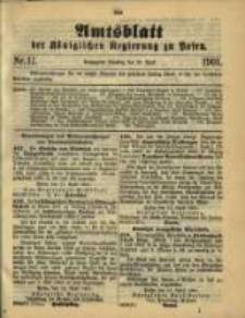 Amtsblatt der K&ouml;niglichen Regierung zu Posen. 1901.04.23 Nro.17