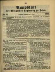 Amtsblatt der K&ouml;niglichen Regierung zu Posen. 1901.04.30 Nro.18