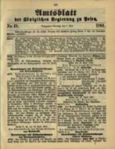 Amtsblatt der K&ouml;niglichen Regierung zu Posen. 1901.05.07 Nro.19