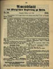Amtsblatt der K&ouml;niglichen Regierung zu Posen. 1901.05.14 Nro.20