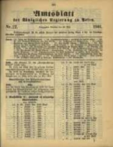 Amtsblatt der Königlichen Regierung zu Posen. 1901.05.28 Nro.22