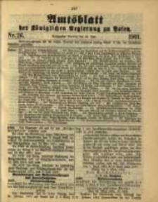 Amtsblatt der K&ouml;niglichen Regierung zu Posen. 1901.06.25 Nro.26