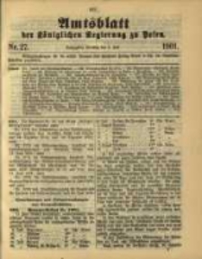 Amtsblatt der K&ouml;niglichen Regierung zu Posen. 1901.07.02 Nro.27