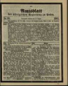 Amtsblatt der K&ouml;niglichen Regierung zu Posen. 1901.08.13 Nro.33