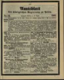 Amtsblatt der K&ouml;niglichen Regierung zu Posen. 1901.08.20 Nro.34