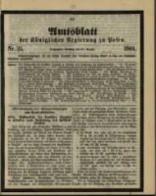 Amtsblatt der K&ouml;niglichen Regierung zu Posen. 1901.08.27 Nro.35