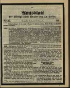 Amtsblatt der K&ouml;niglichen Regierung zu Posen. 1901.09.10 Nro.37