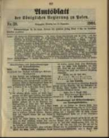 Amtsblatt der K&ouml;niglichen Regierung zu Posen. 1901.09.17 Nro.38