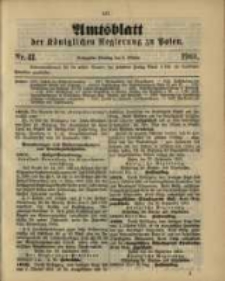 Amtsblatt der K&ouml;niglichen Regierung zu Posen. 1901.10.08 Nro.41