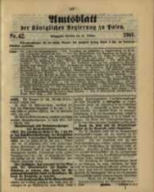 Amtsblatt der K&ouml;niglichen Regierung zu Posen. 1901.10.15 Nro.42
