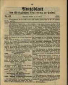 Amtsblatt der Königlichen Regierung zu Posen. 1901.10.22 Nro.43