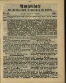 Amtsblatt der K&ouml;niglichen Regierung zu Posen. 1901.11.05 Nro.45