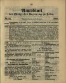 Amtsblatt der K&ouml;niglichen Regierung zu Posen. 1901.11.12 Nro.46