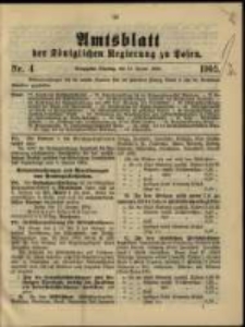 Amtsblatt der K&ouml;niglichen Regierung zu Posen. 1905.01.24 Nro.4