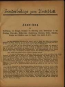 Sonderbeilage zum Amtsblatt