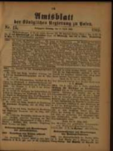 Amtsblatt der K&ouml;niglichen Regierung zu Posen. 1905.04.11 Nro.15