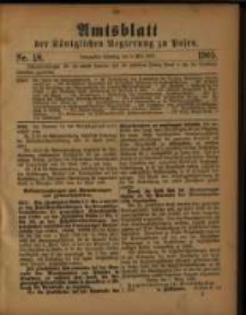 Amtsblatt der K&ouml;niglichen Regierung zu Posen. 1905.05.02 Nro.18