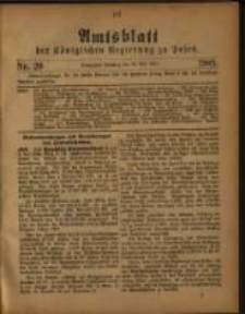 Amtsblatt der K&ouml;niglichen Regierung zu Posen. 1905.05.16 Nro.20