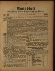 Amtsblatt der K&ouml;niglichen Regierung zu Posen. 1905.05.30 Nro.22