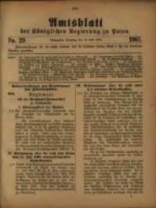 Amtsblatt der K&ouml;niglichen Regierung zu Posen. 1905.07.18 Nro.29
