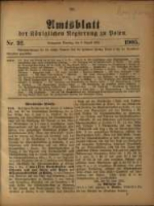 Amtsblatt der Königlichen Regierung zu Posen. 1905.08.08 Nro.32