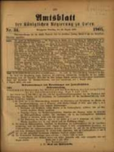 Amtsblatt der K&ouml;niglichen Regierung zu Posen. 1905.08.22 Nro.34