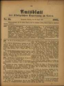 Amtsblatt der K&ouml;niglichen Regierung zu Posen. 1905.08.29 Nro.35