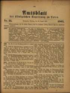 Amtsblatt der Königlichen Regierung zu Posen. 1905.08.29 Nro.35