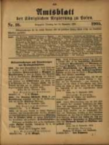 Amtsblatt der K&ouml;niglichen Regierung zu Posen. 1905.09.19 Nro.38