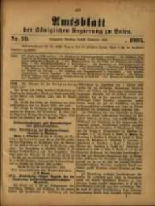 Amtsblatt der K&ouml;niglichen Regierung zu Posen. 1905.09.26 Nro.39
