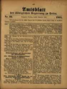 Amtsblatt der Königlichen Regierung zu Posen. 1905.09.26 Nro.39