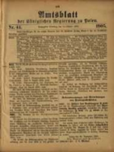 Amtsblatt der K&ouml;niglichen Regierung zu Posen. 1905.10.10 Nro.41