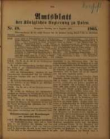 Amtsblatt der K&ouml;niglichen Regierung zu Posen. 1905.12.05 Nro.49