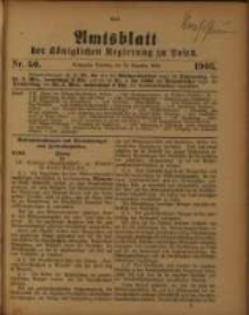 Amtsblatt der Königlichen Regierung zu Posen. 1905.12.12 Nro.50