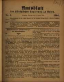 Amtsblatt der Königlichen Regierung zu Posen. 1906.01.30 Nro.5
