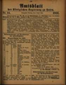 Amtsblatt der Königlichen Regierung zu Posen. 1906.04.03 Nro.14