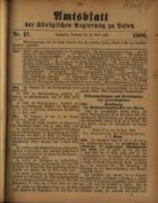 Amtsblatt der Königlichen Regierung zu Posen. 1906.04.24 Nro.17