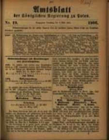Amtsblatt der K&ouml;niglichen Regierung zu Posen. 1906.05.08 Nro.19