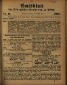 Amtsblatt der Königlichen Regierung zu Posen. 1906.05.08 Nro.19