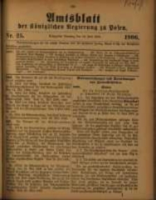Amtsblatt der K&ouml;niglichen Regierung zu Posen. 1906.06.19 Nro.25