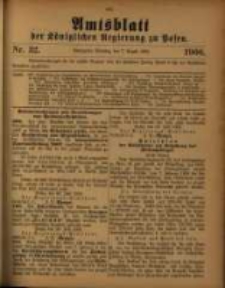 Amtsblatt der K&ouml;niglichen Regierung zu Posen. 1906.08.07 Nro.32
