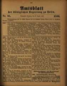 Amtsblatt der K&ouml;niglichen Regierung zu Posen. 1906.08.28 Nro.35