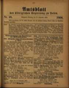 Amtsblatt der K&ouml;niglichen Regierung zu Posen. 1906.09.18 Nro.38