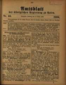 Amtsblatt der K&ouml;niglichen Regierung zu Posen. 1906.10.02 Nro.40