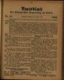 Amtsblatt der K&ouml;niglichen Regierung zu Posen. 1906.10.09 Nro.41