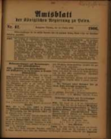 Amtsblatt der K&ouml;niglichen Regierung zu Posen. 1906.10.16 Nro.42
