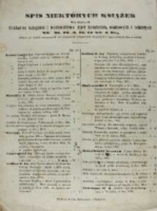 Spis niektórych książek wydanych nakładem księgarni i wydawnictwa dzieł katolickich, naukowych i rolniczych w Krakowie